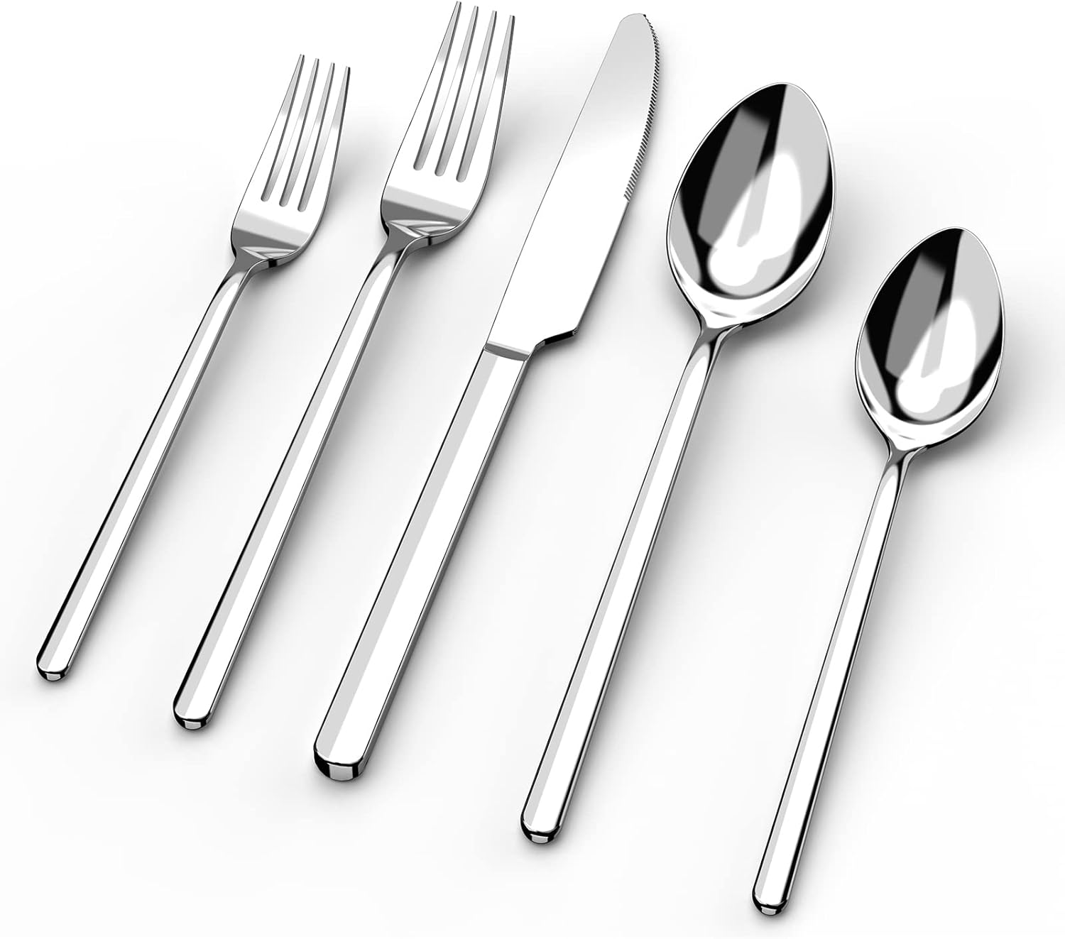 KINGSTONE Silverware Set, 20 Piece Stainless Steel Flatware for 4, Mirror Polished, Dishwasher Safe - Quality Prime Hub