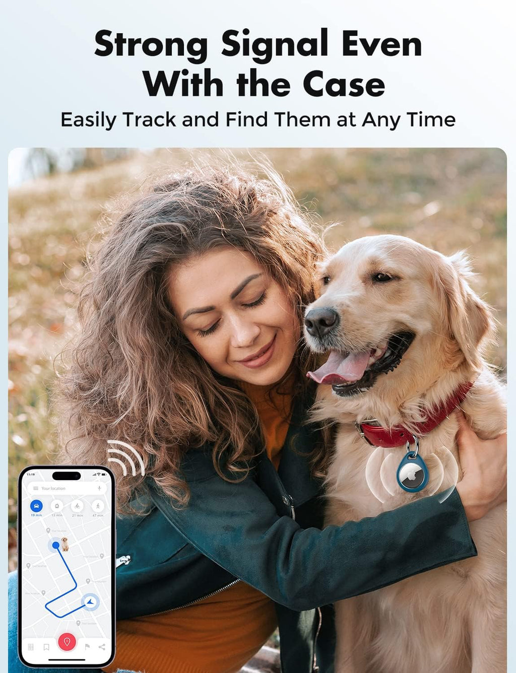 UNBREAKcable AirTag Holder 4 Pack – Waterproof TPU Protective Case with Metal Keychain, Secure Fit for Keys, Pets, Luggage & Backpacks