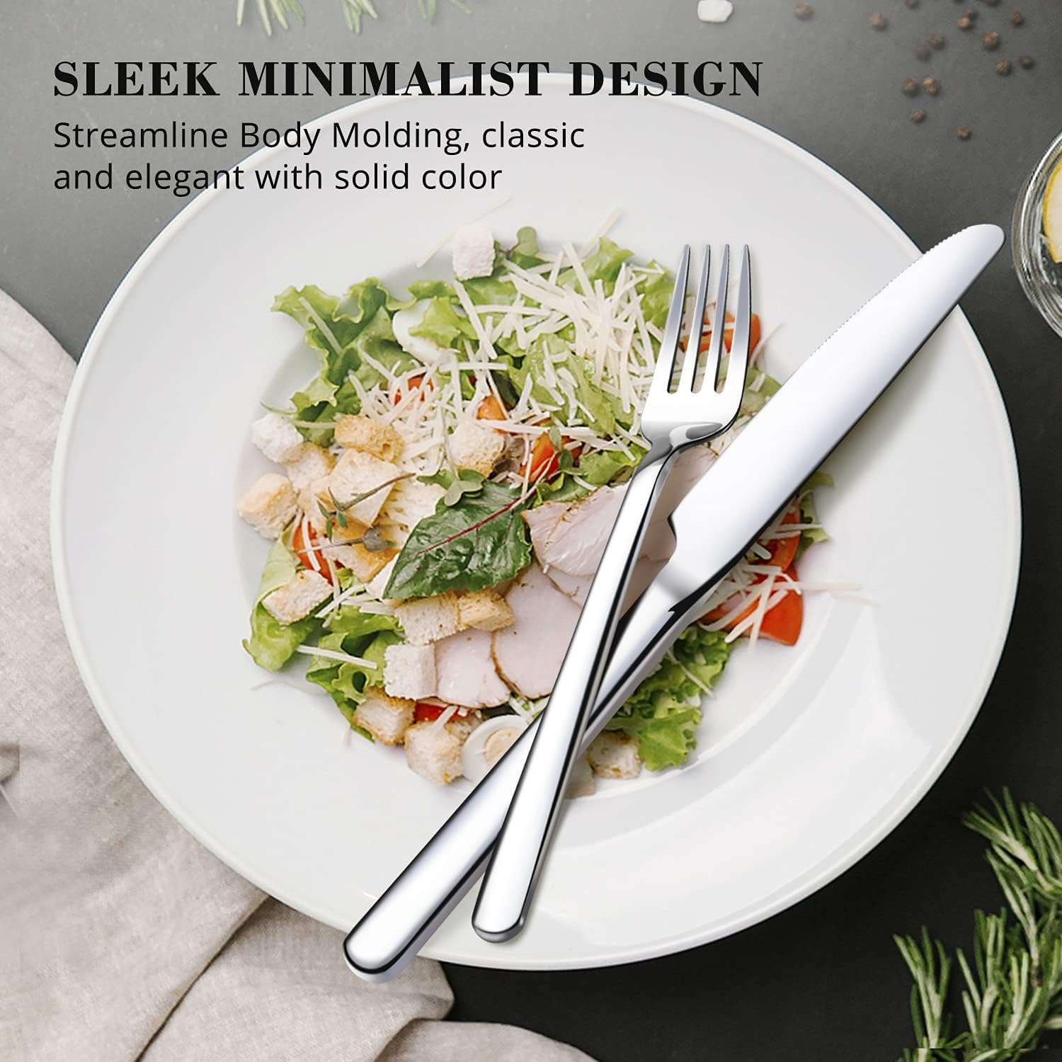 KINGSTONE Silverware Set, 20 Piece Stainless Steel Flatware for 4, Mirror Polished, Dishwasher Safe - Quality Prime Hub