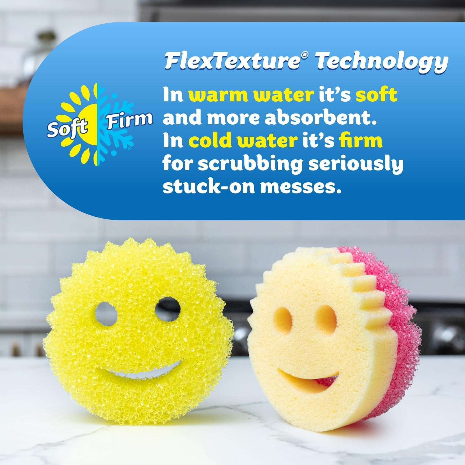 Scrub Daddy & Scrub Mommy Sponge 8 Pack – Scratch-Free Multipurpose Cleaning Sponges, Stain & Odor Resistant, BPA-Free