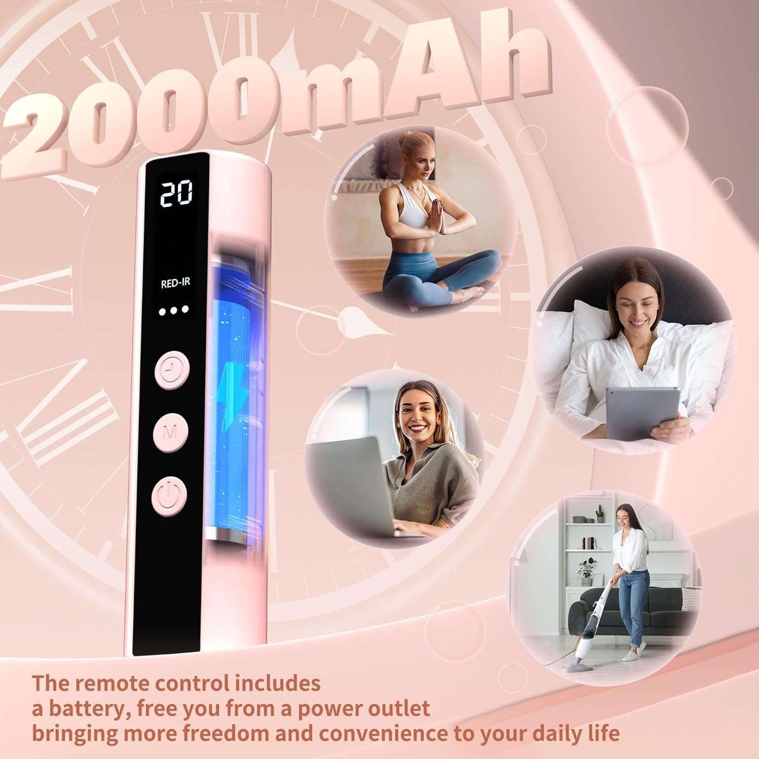 LED Face Mask Light Therapy – 4 Mode Red, Blue, Orange & Infrared Light, 400 LEDs, Rechargeable, Anti-Aging Skin Care - Quality Prime Hub