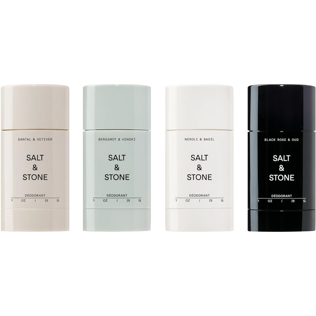 SALT & STONE Aluminum Free Deodorant – Mini Discovery Set, Extra Strength 48HR Protection for Men & Women